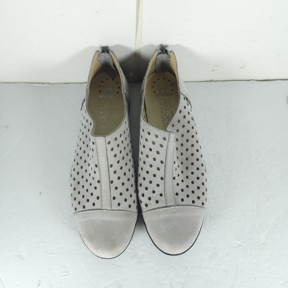 MEPHISTO Women’s Clemence US10 Light Gray Nubuck Perforated Comfort Shoes - Picture 5 of 16